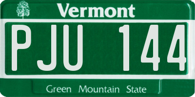 VT license plate PJU144