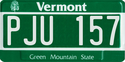 VT license plate PJU157