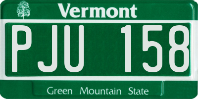 VT license plate PJU158