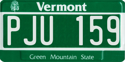 VT license plate PJU159
