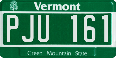 VT license plate PJU161