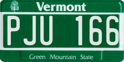 VT license plate PJU166