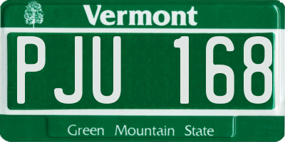 VT license plate PJU168