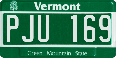 VT license plate PJU169