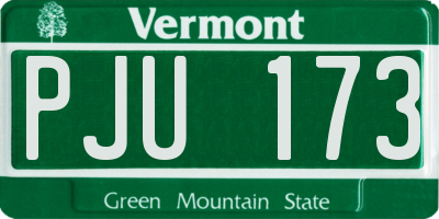 VT license plate PJU173
