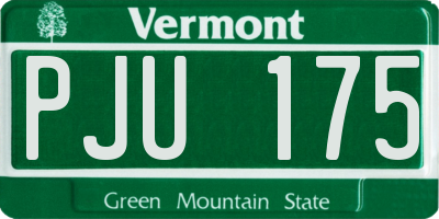 VT license plate PJU175