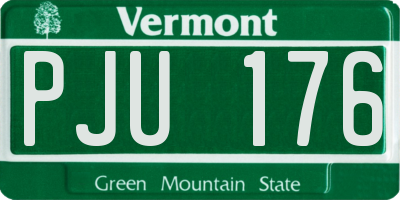 VT license plate PJU176