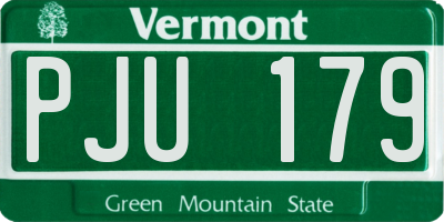 VT license plate PJU179