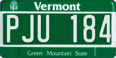 VT license plate PJU184