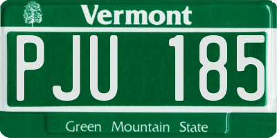 VT license plate PJU185