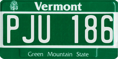 VT license plate PJU186