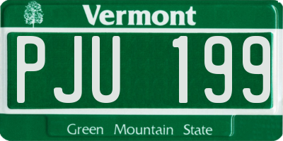VT license plate PJU199