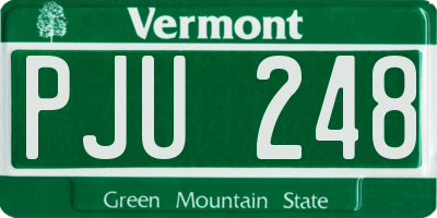 VT license plate PJU248