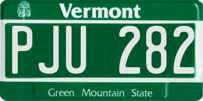 VT license plate PJU282