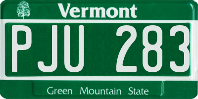 VT license plate PJU283