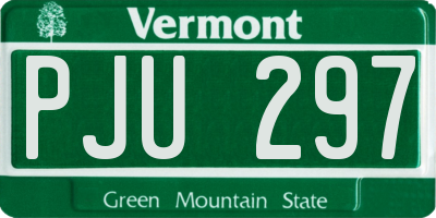 VT license plate PJU297