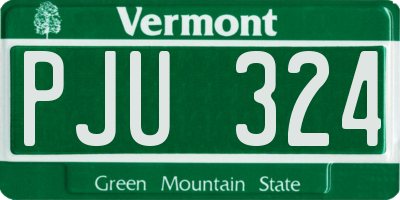 VT license plate PJU324