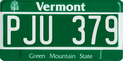 VT license plate PJU379