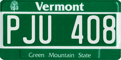 VT license plate PJU408