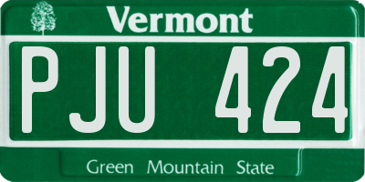 VT license plate PJU424