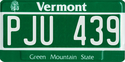 VT license plate PJU439