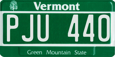 VT license plate PJU440