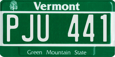 VT license plate PJU441