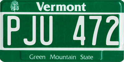 VT license plate PJU472