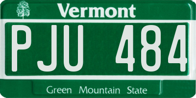 VT license plate PJU484