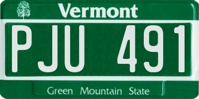 VT license plate PJU491