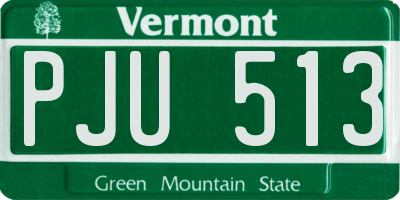 VT license plate PJU513
