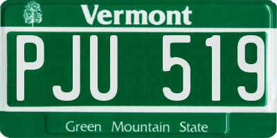 VT license plate PJU519