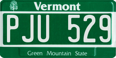VT license plate PJU529