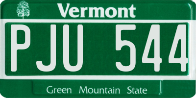 VT license plate PJU544