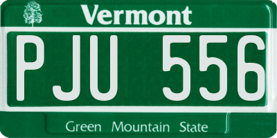 VT license plate PJU556
