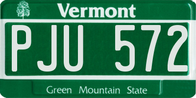 VT license plate PJU572