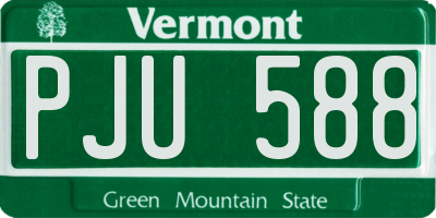 VT license plate PJU588