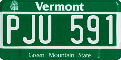 VT license plate PJU591