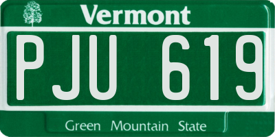 VT license plate PJU619
