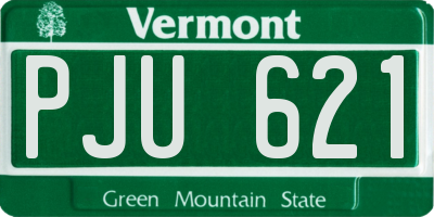 VT license plate PJU621