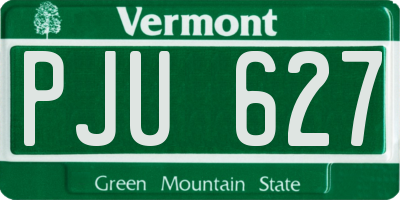 VT license plate PJU627