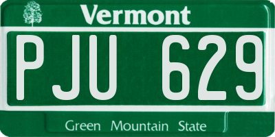 VT license plate PJU629