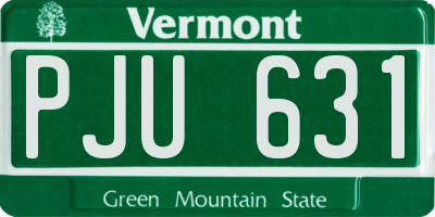 VT license plate PJU631