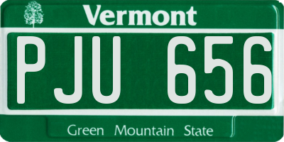VT license plate PJU656