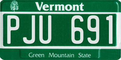 VT license plate PJU691