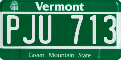VT license plate PJU713