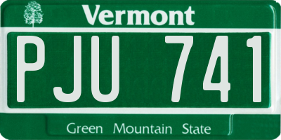 VT license plate PJU741