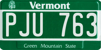 VT license plate PJU763