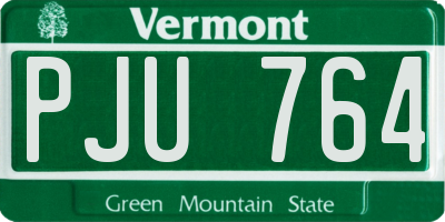 VT license plate PJU764