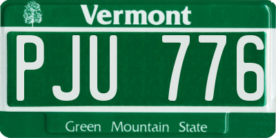 VT license plate PJU776